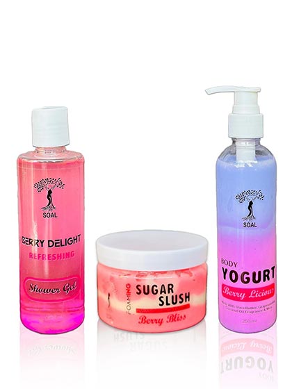Berries Care Deal ( Sugar Scrub, Body Yogurt, Shower Gel)