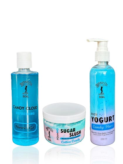 Cotton Candy Body Care Deal ( Sugar Scrub, Body Yogurt, Shower Gel)